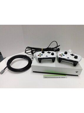 X-box 1 S All Digital Edition W/ 2 Controllers and Cords, Works, Model 1681 DW86